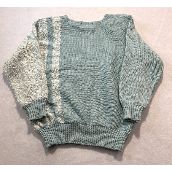 VTG Jaclyn Smith Womens Sweater Light Green Star Embellished Pullover Size S - Picture 2 of 5